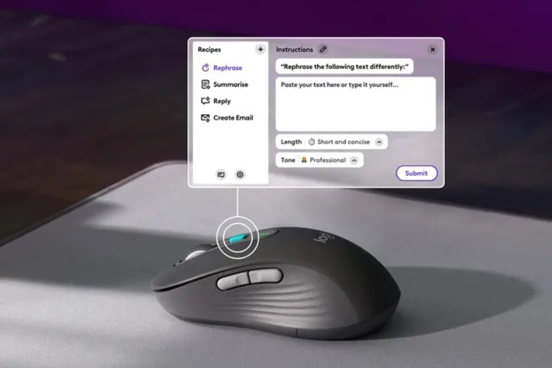 Logitech представила мышь с кнопкой вызова ChatGPT и приложение для чат-ботов